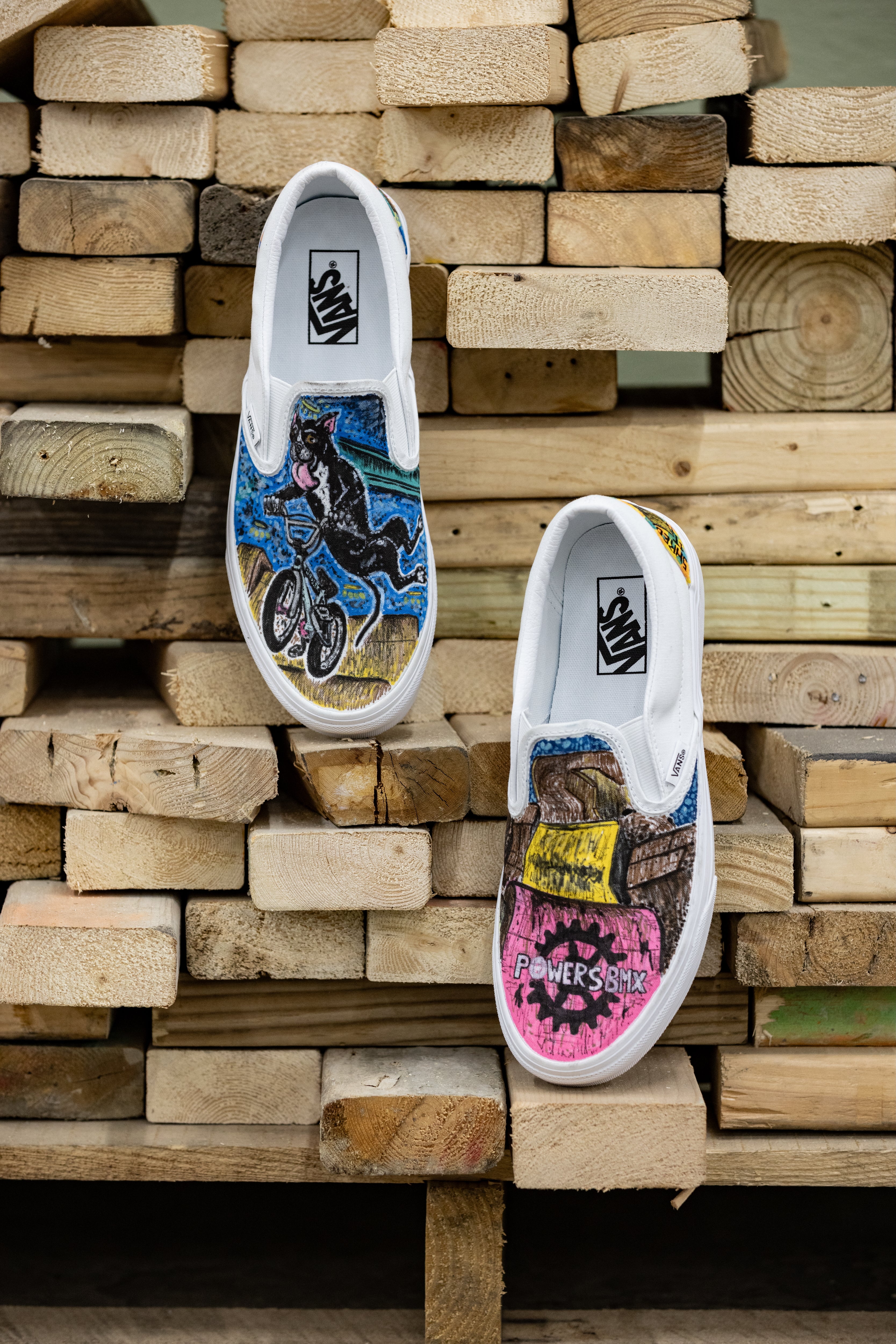 Mason Ritter Custom Vans