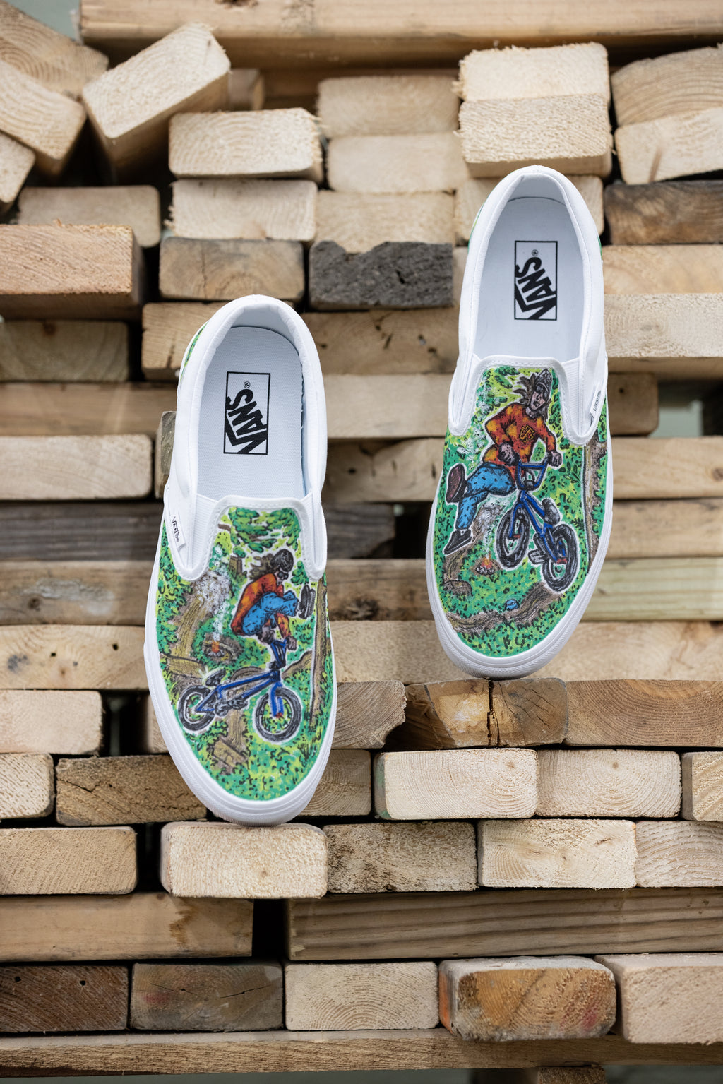 Mason Ritter Custom Vans